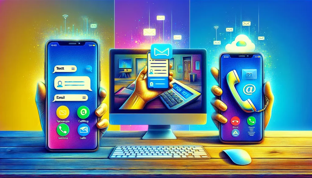 texting vs calling vs email